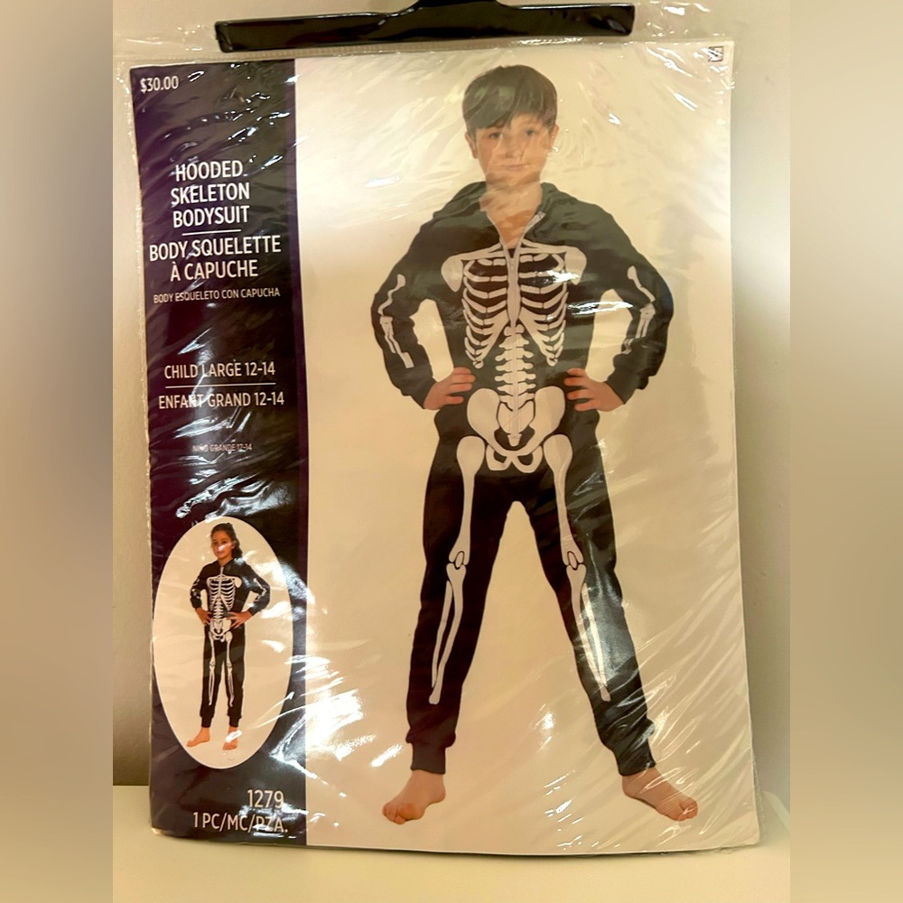 Hooded Skeleton‎ Unisex Costume for Kids